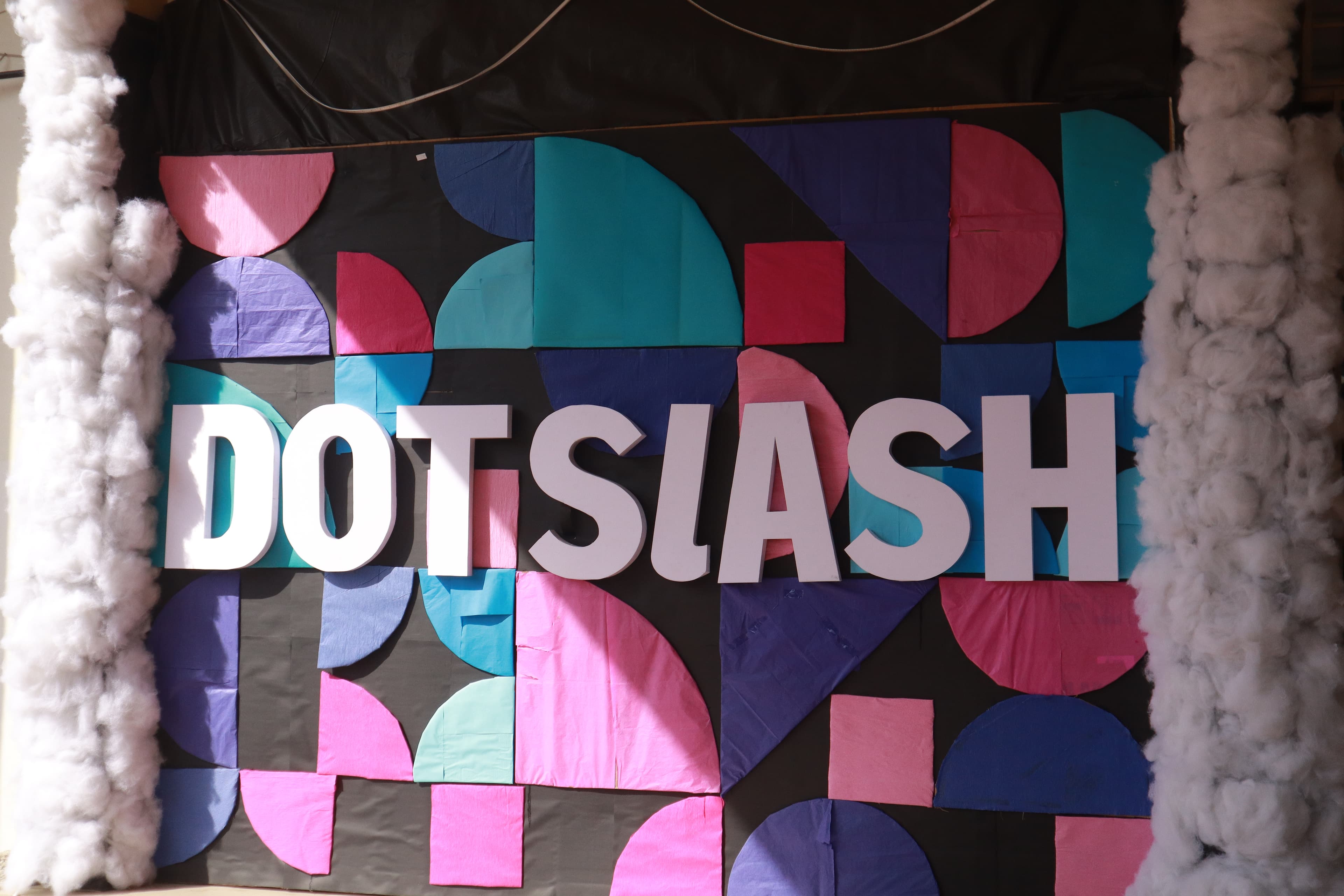 Cosmic portal with person standing